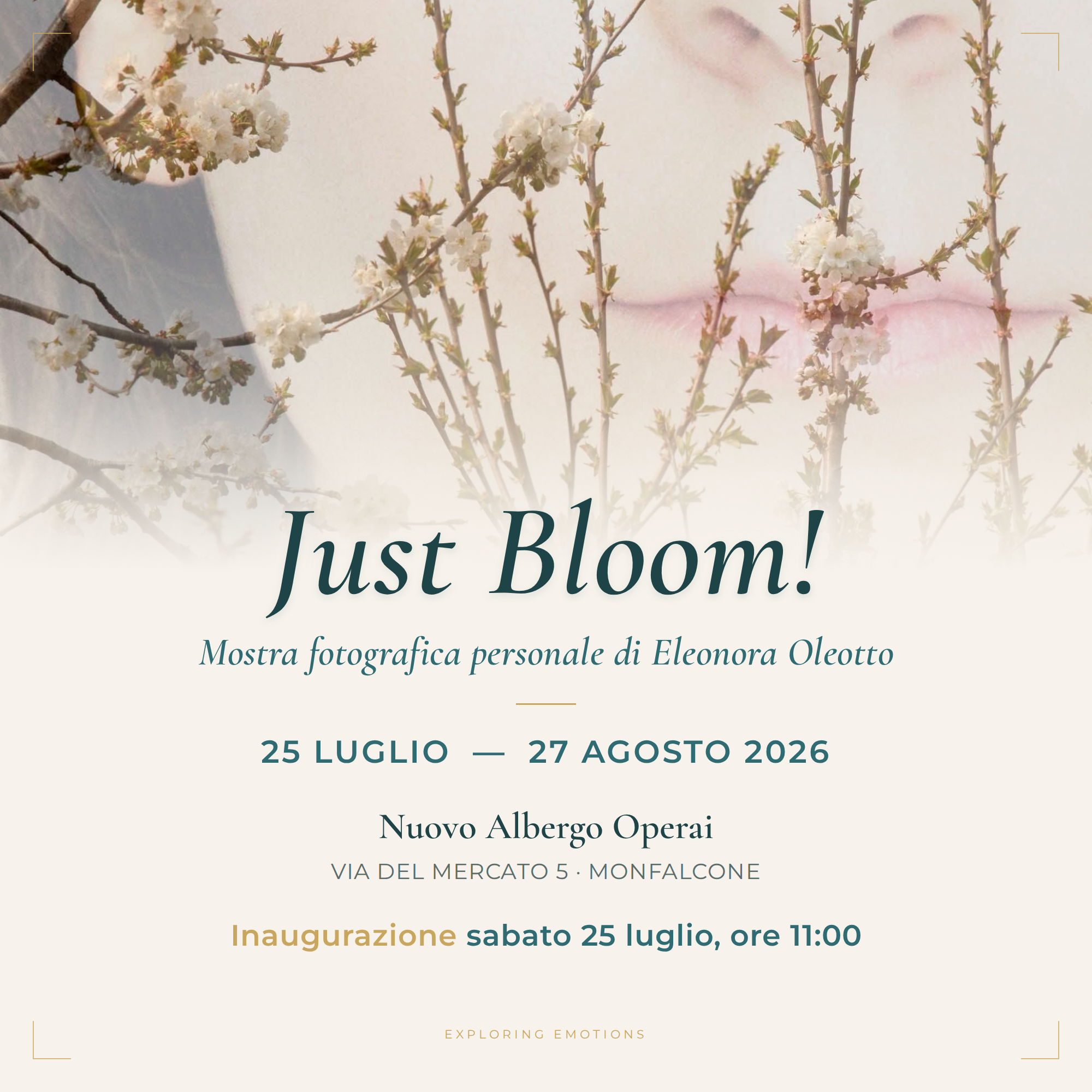 eleonora oleotto just bloom 25 luglio 2026